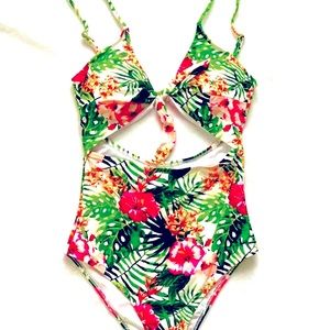 Cupshe Floral knotted Swimsuit S